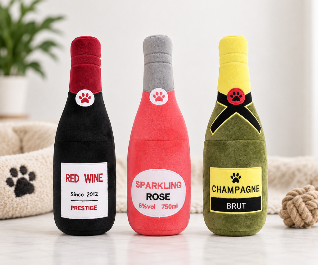 Cozy Paw’s Flesje Hondenspeeltje – Zacht & Met Piepgeluid
