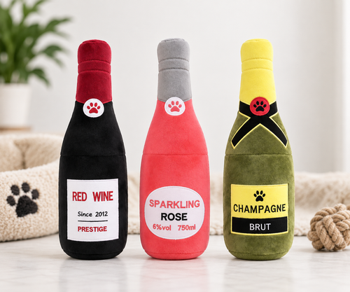 Cozy Paw’s Flesje Hondenspeeltje – Zacht & Met Piepgeluid