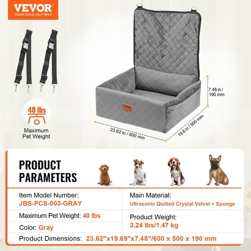Cozy Paws' Honden auto stoel